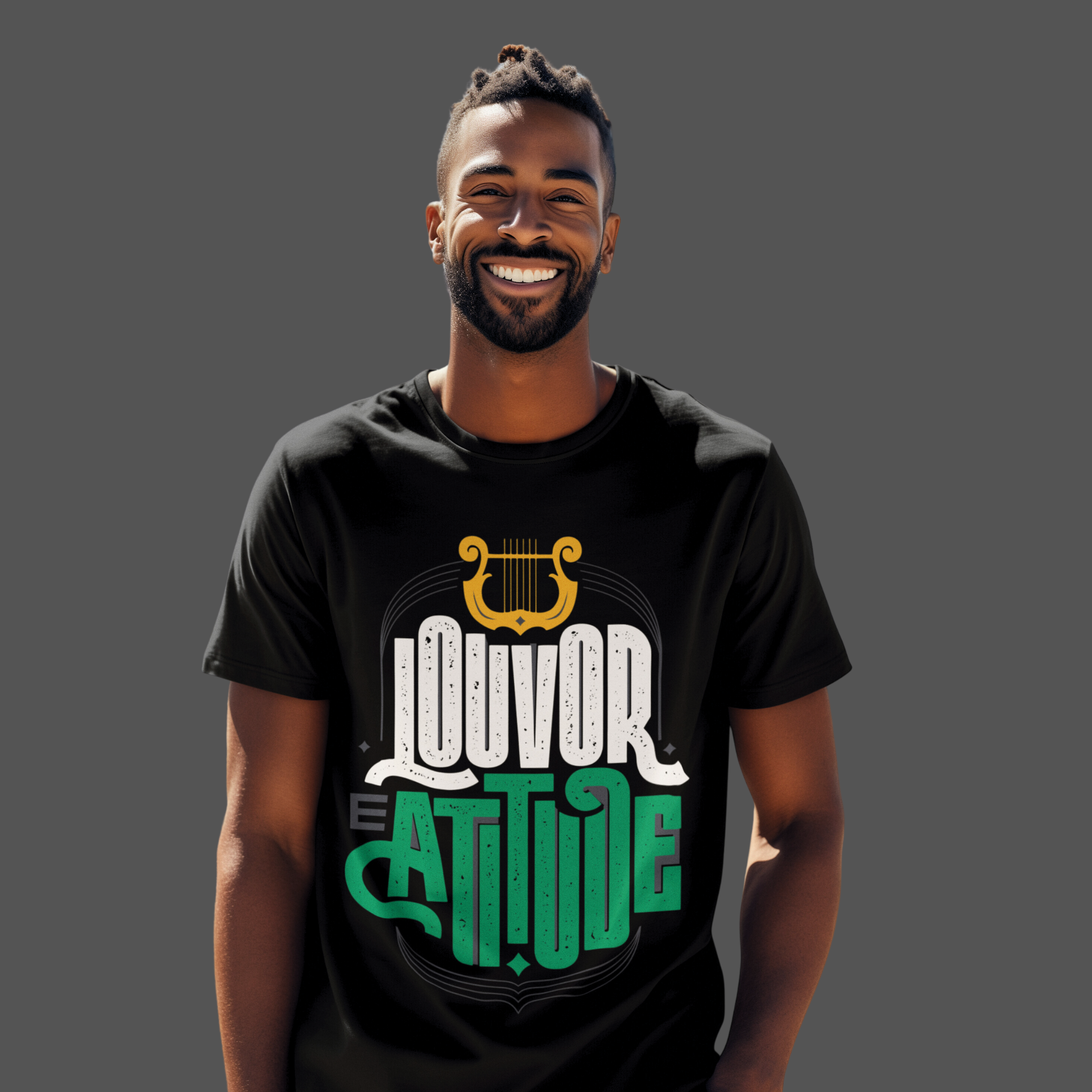 Camiseta Masculina Louvor e Atitude