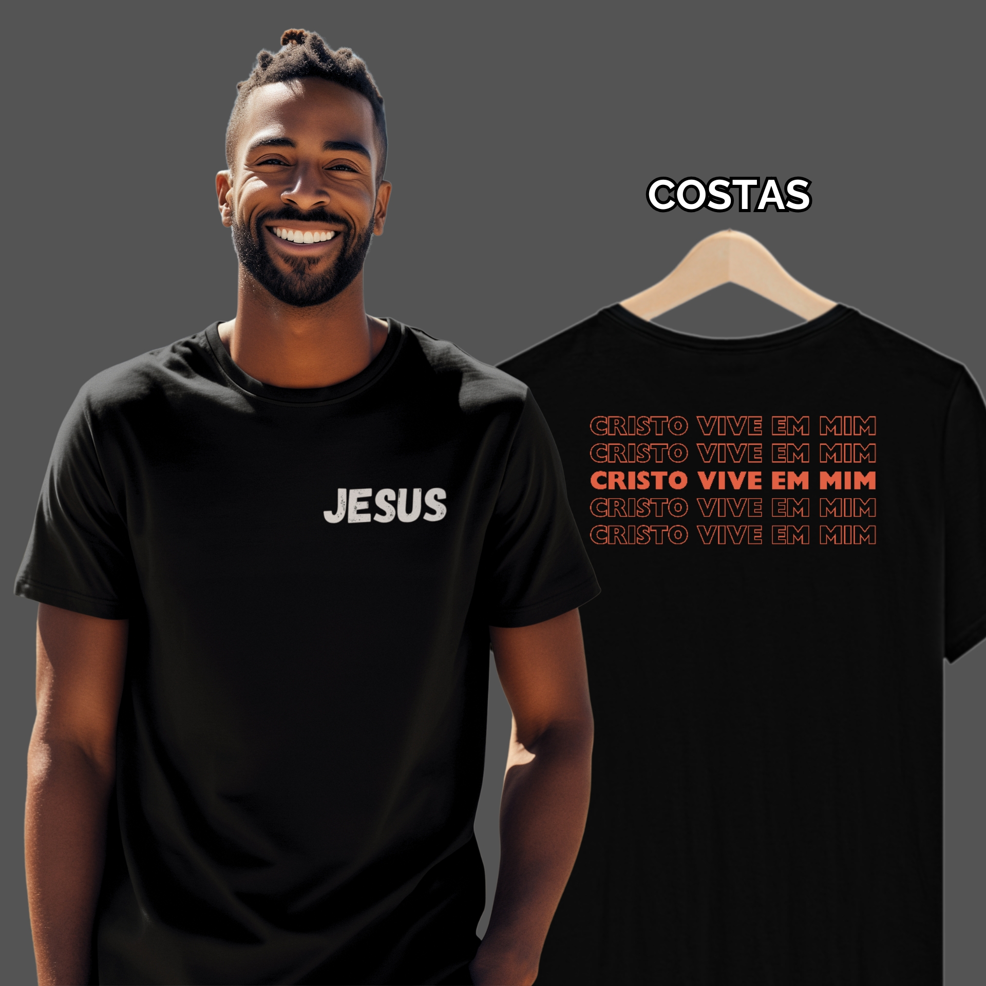 Camiseta Masculina Cristo Vive em Mim