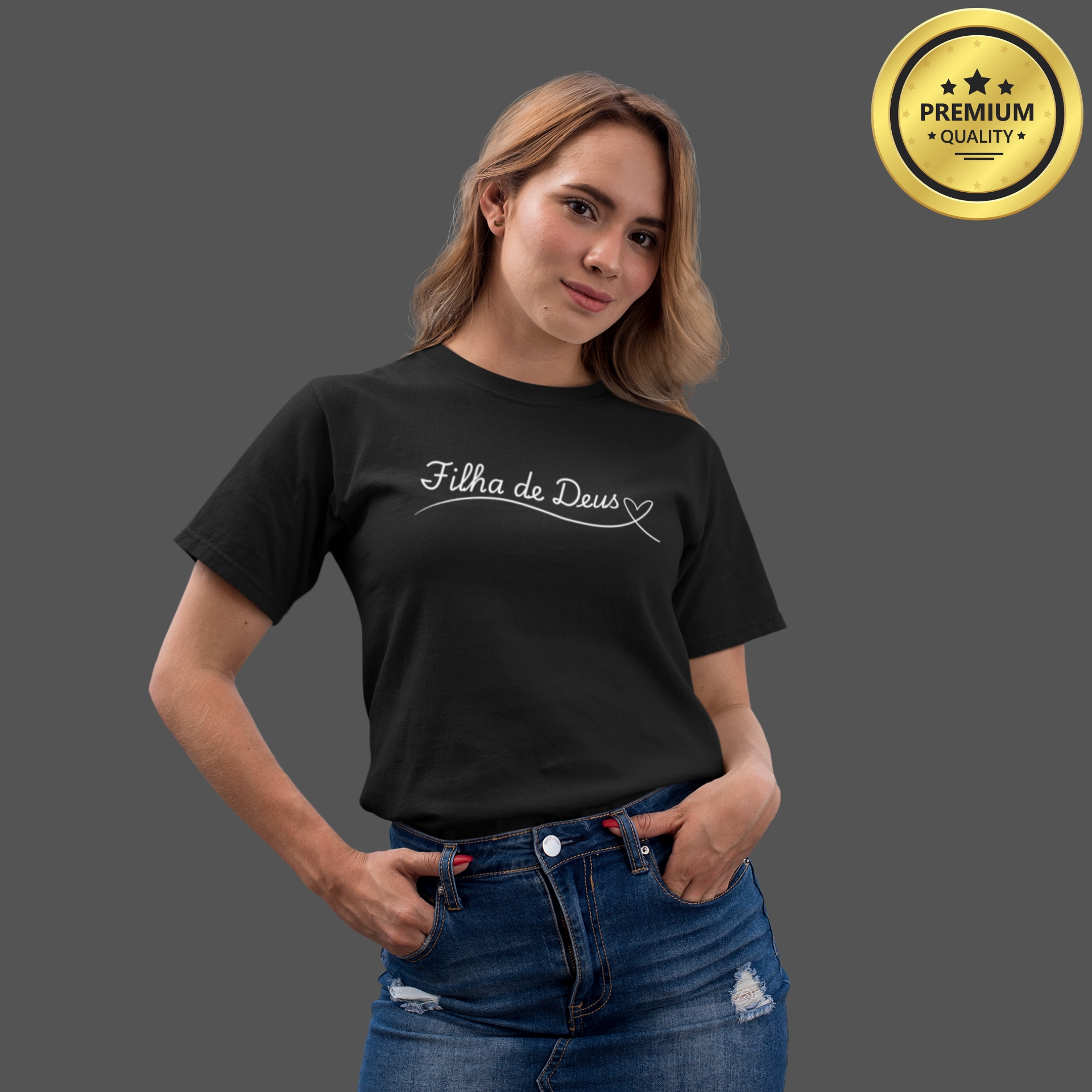 Camiseta Feminina Premium Filha de Deus