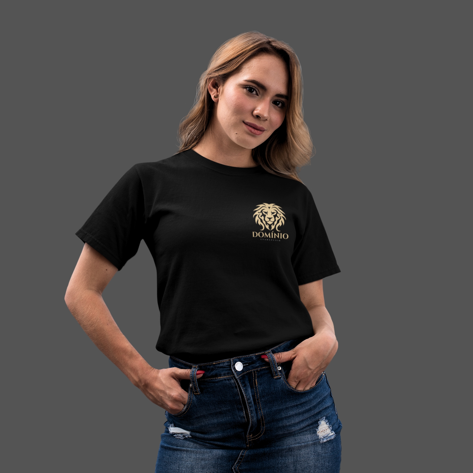 Camiseta Feminina Domínio Evangélico Símbolo
