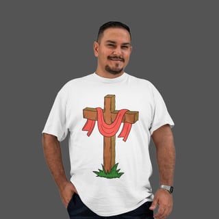 Camiseta Masculina Plus Size Cruz Vazia