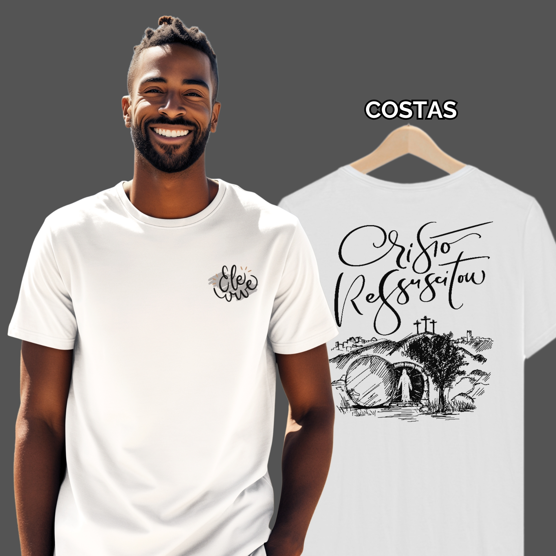 Camiseta Masculina Cristo Ressuscitou