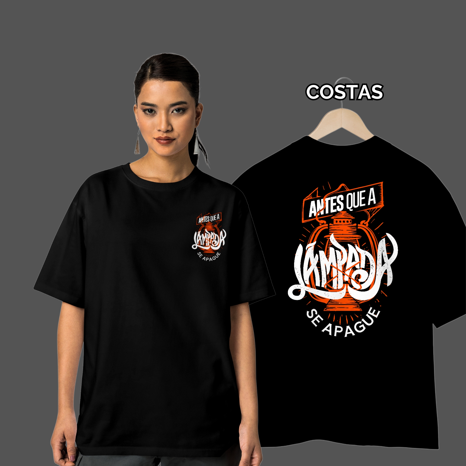 Camiseta Oversized Antes que a Lâmpada se Apague