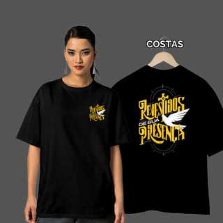 Camiseta Feminina Oversized Revestidos de Sua Presença