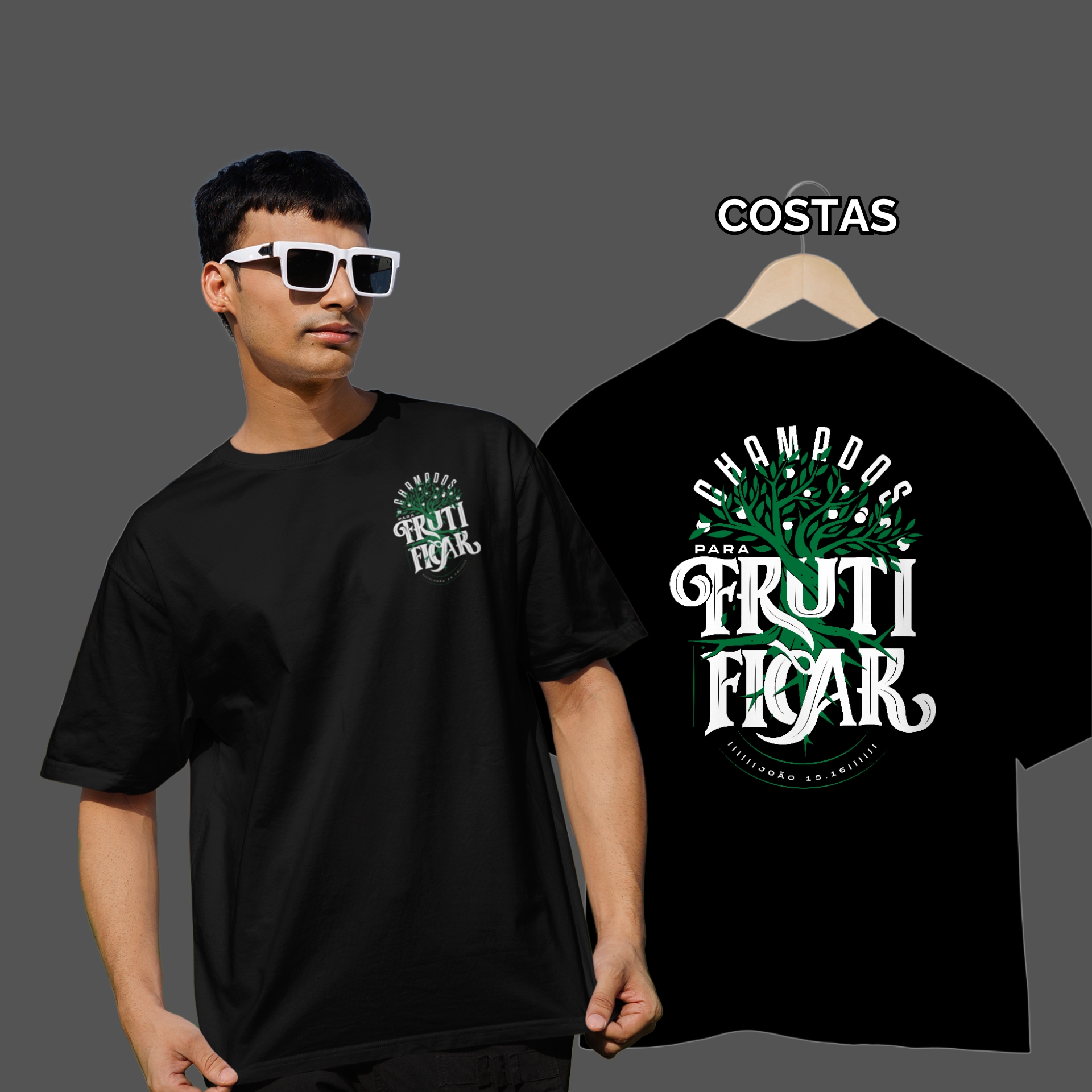 Camiseta Masculina Oversized Chamados para Frutificar