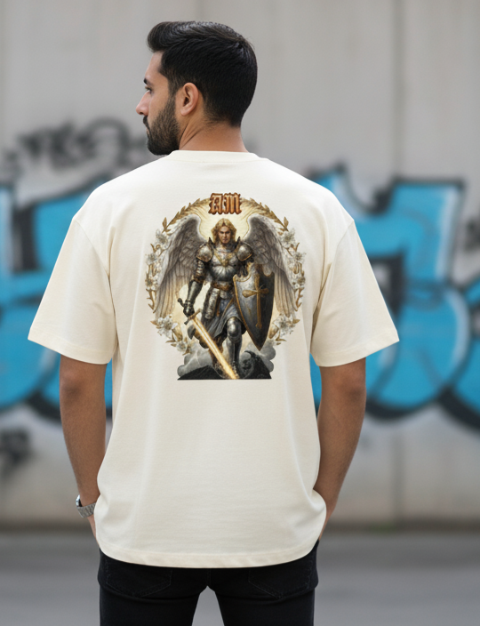 Camisa Oversized Poderoso Guerreiro Arcanjo Miguel 