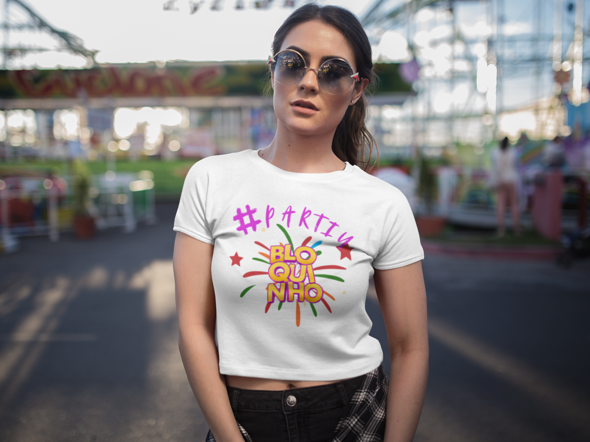 Camiseta Feminina Baby Look - Bloquinho