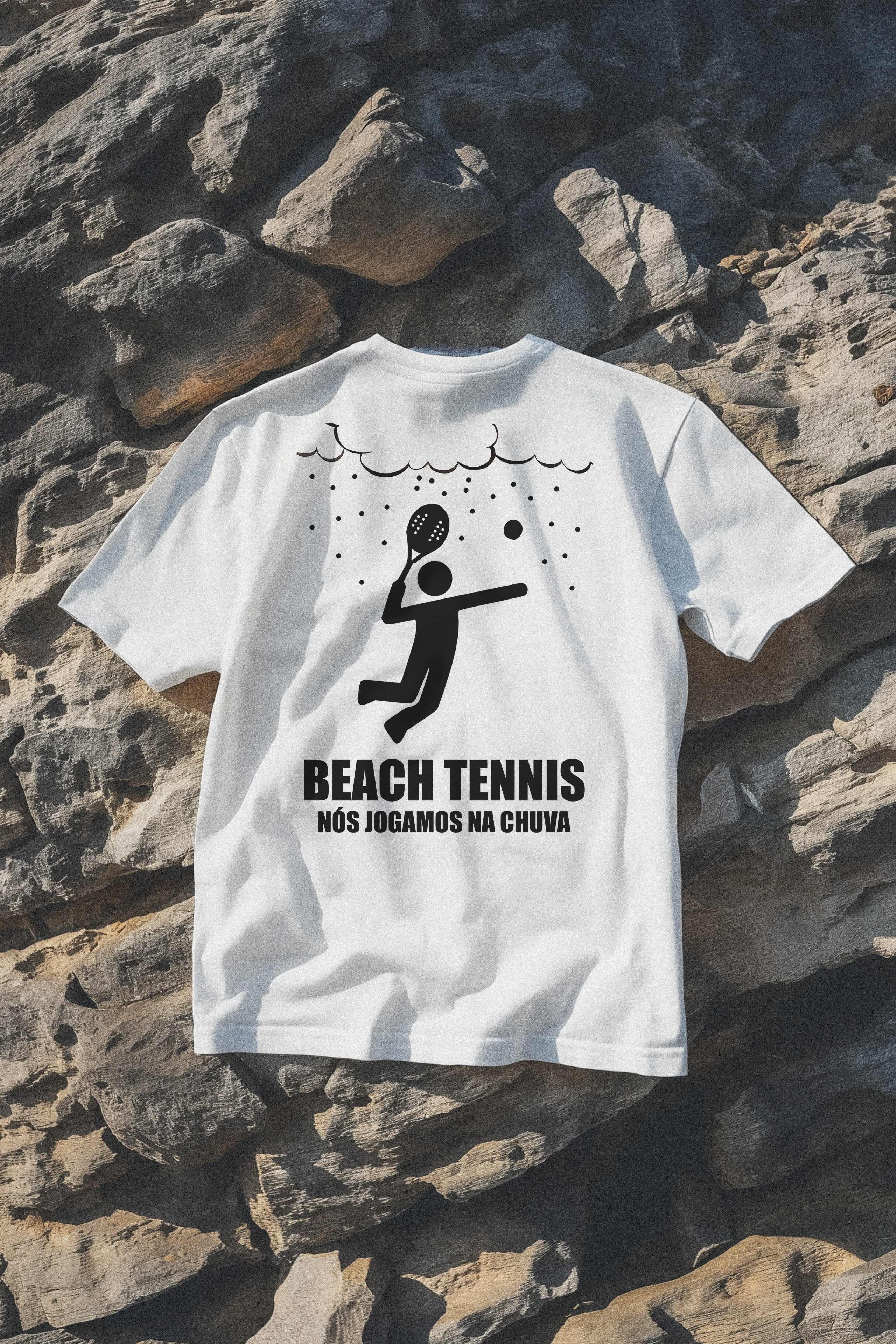 Nome do produto: Camisa 100% Algodão - Jogamos na Chuva (Preto)