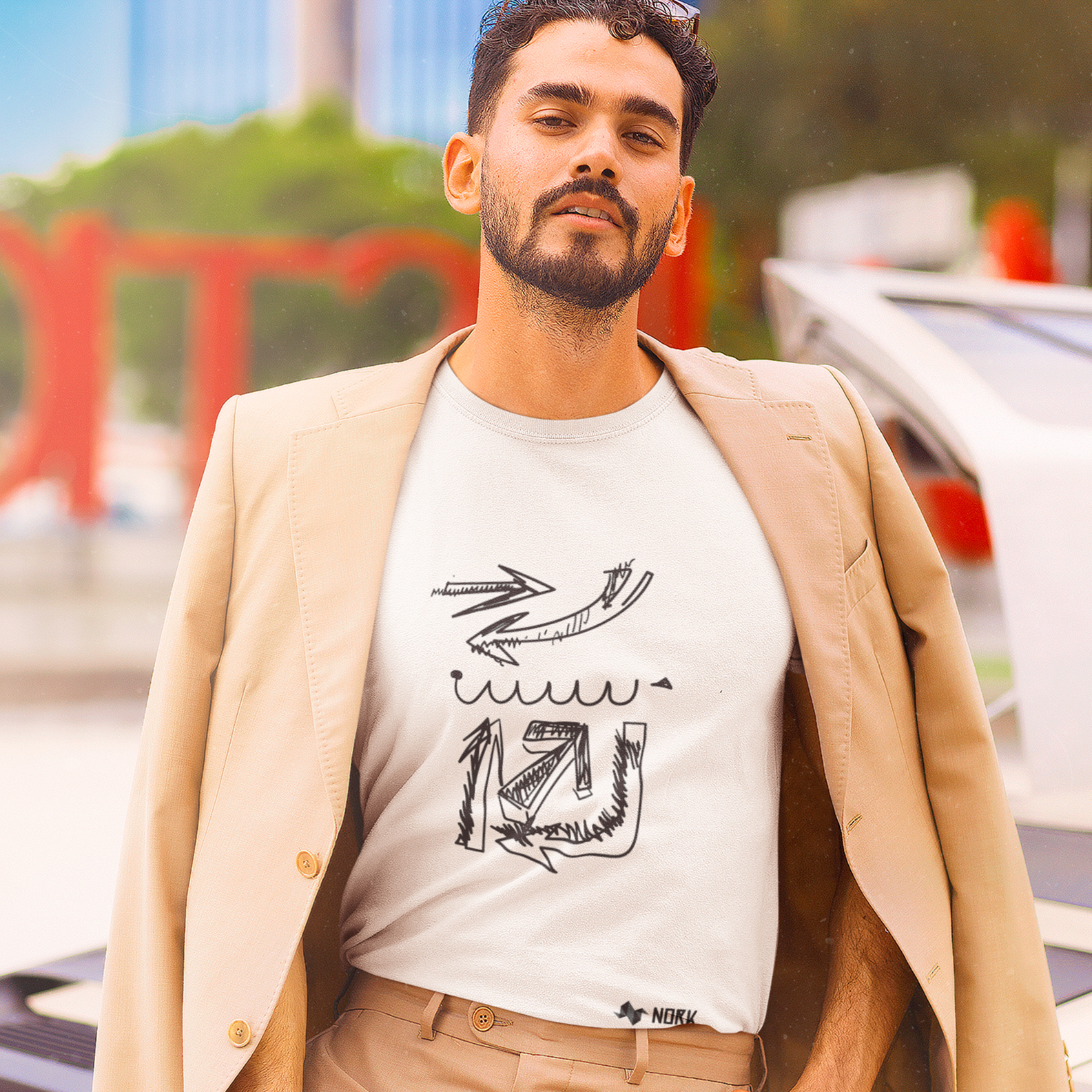 Nome do produto: Camisa Nork Rabisco Caminhos Cruzados Prime