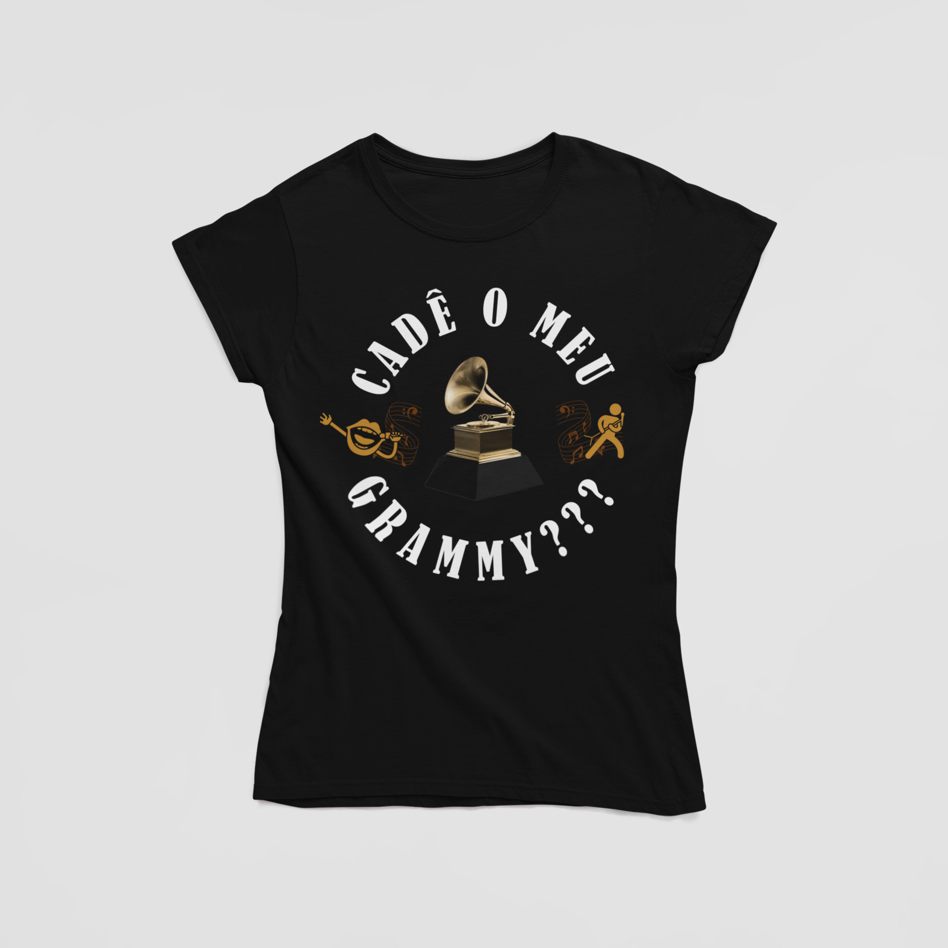 Camiseta Baby Look - Cadê o Meu Grammy???
