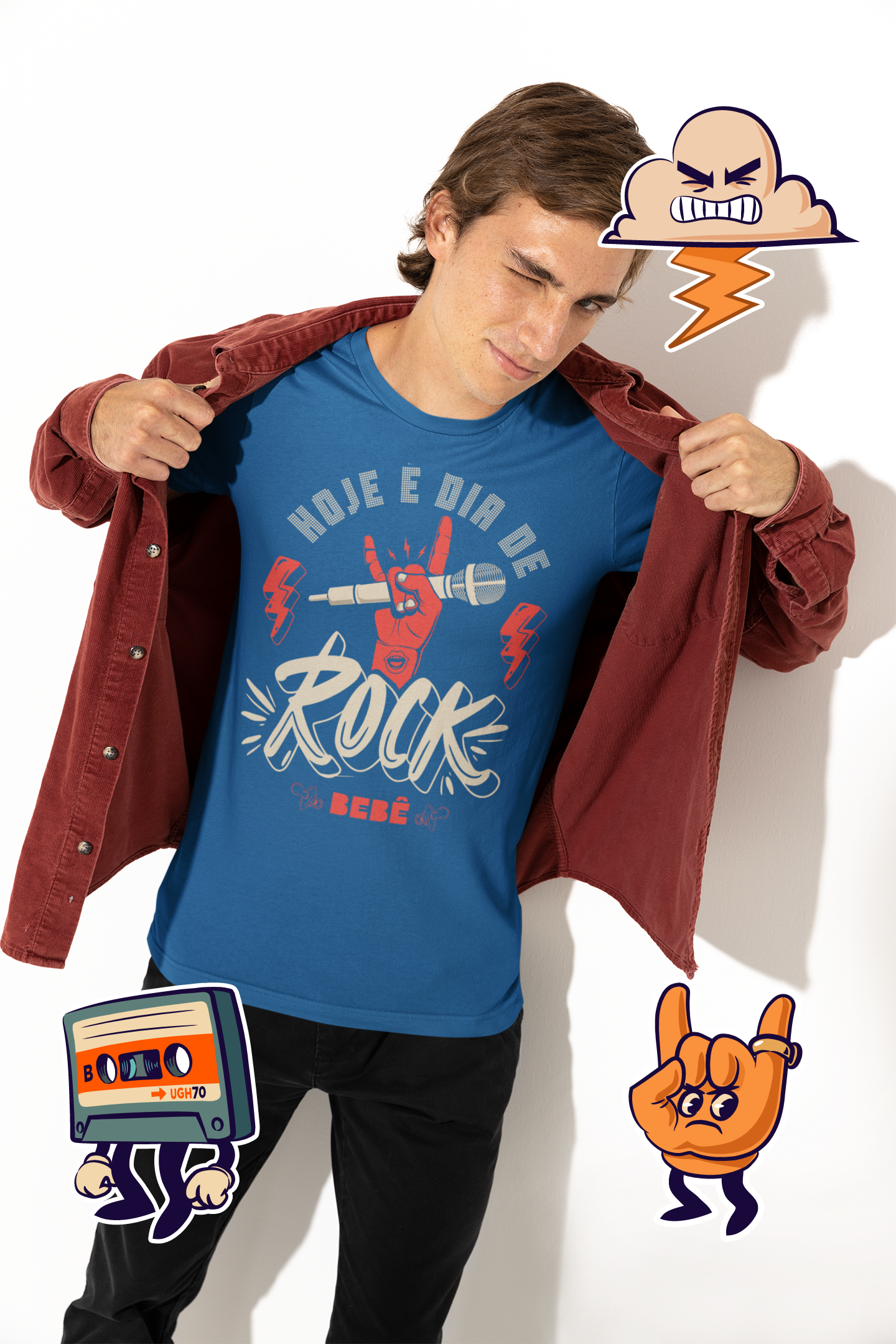 Camiseta - Hoje é Dia de Rock Bebê