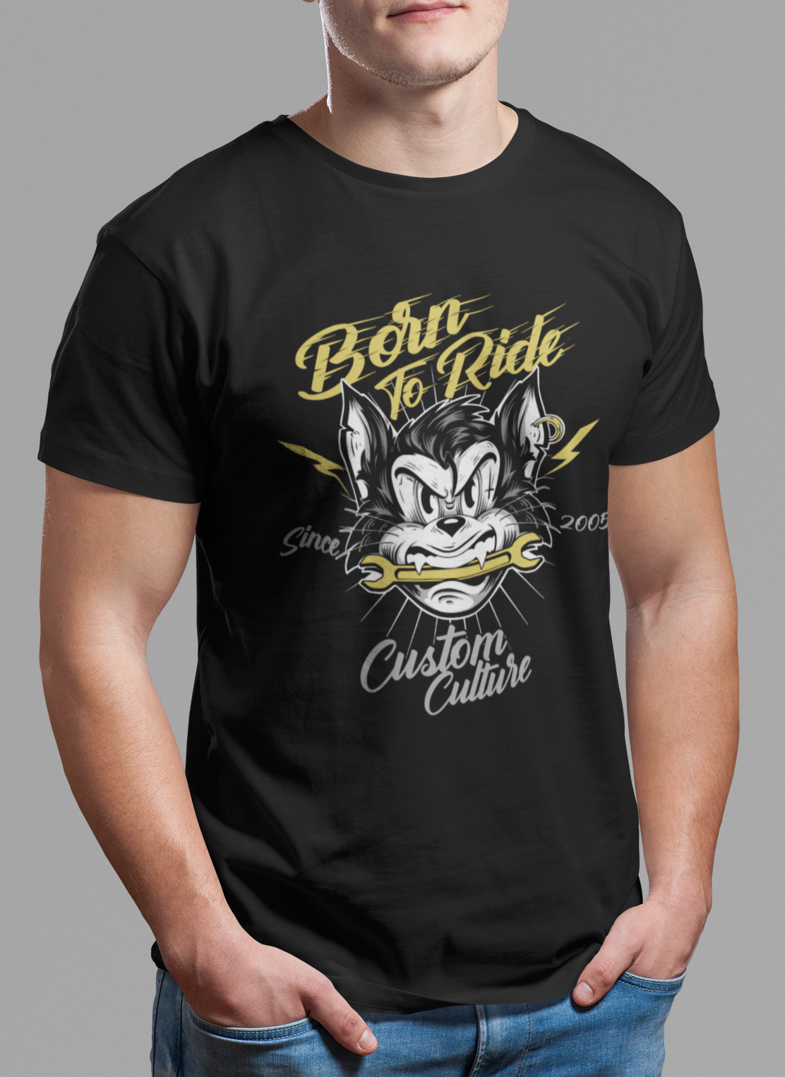 Nome do produto: CAMISETA BORN TO RIDE