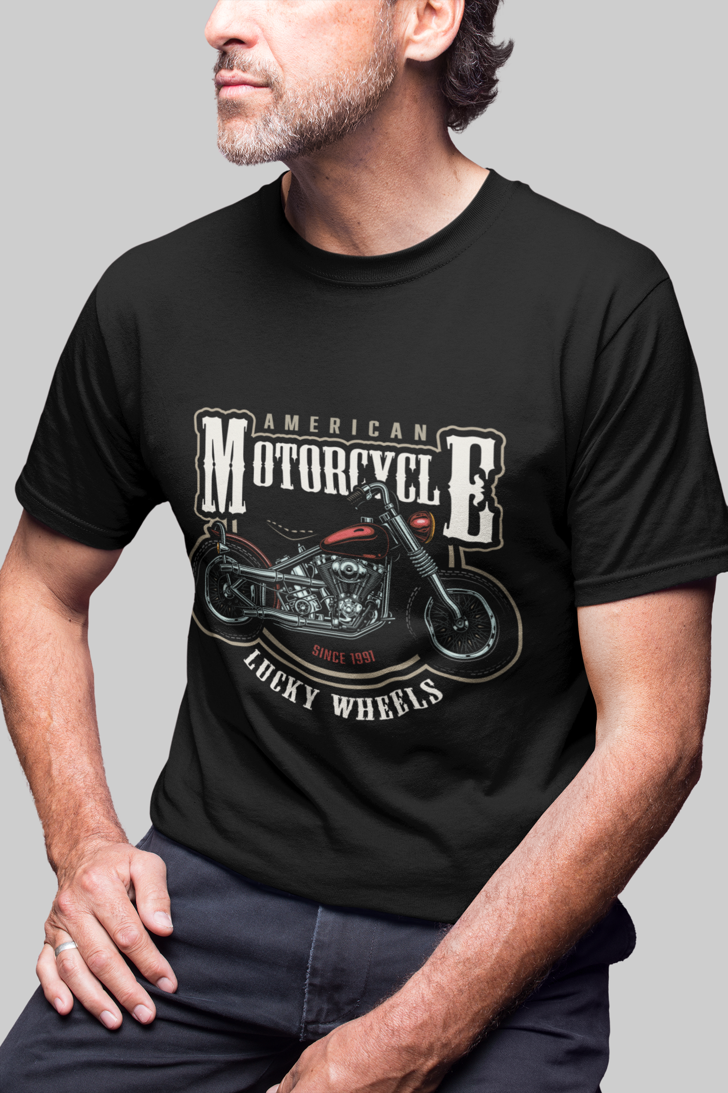 Nome do produto: CAMISETA AMERICAN MOTORCYCLE