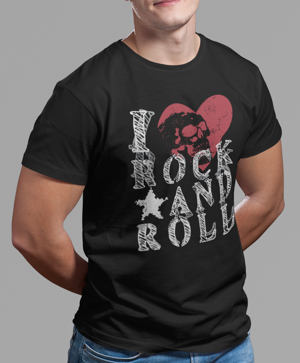 Nome do produto: CAMISETA ROCK AND ROLL