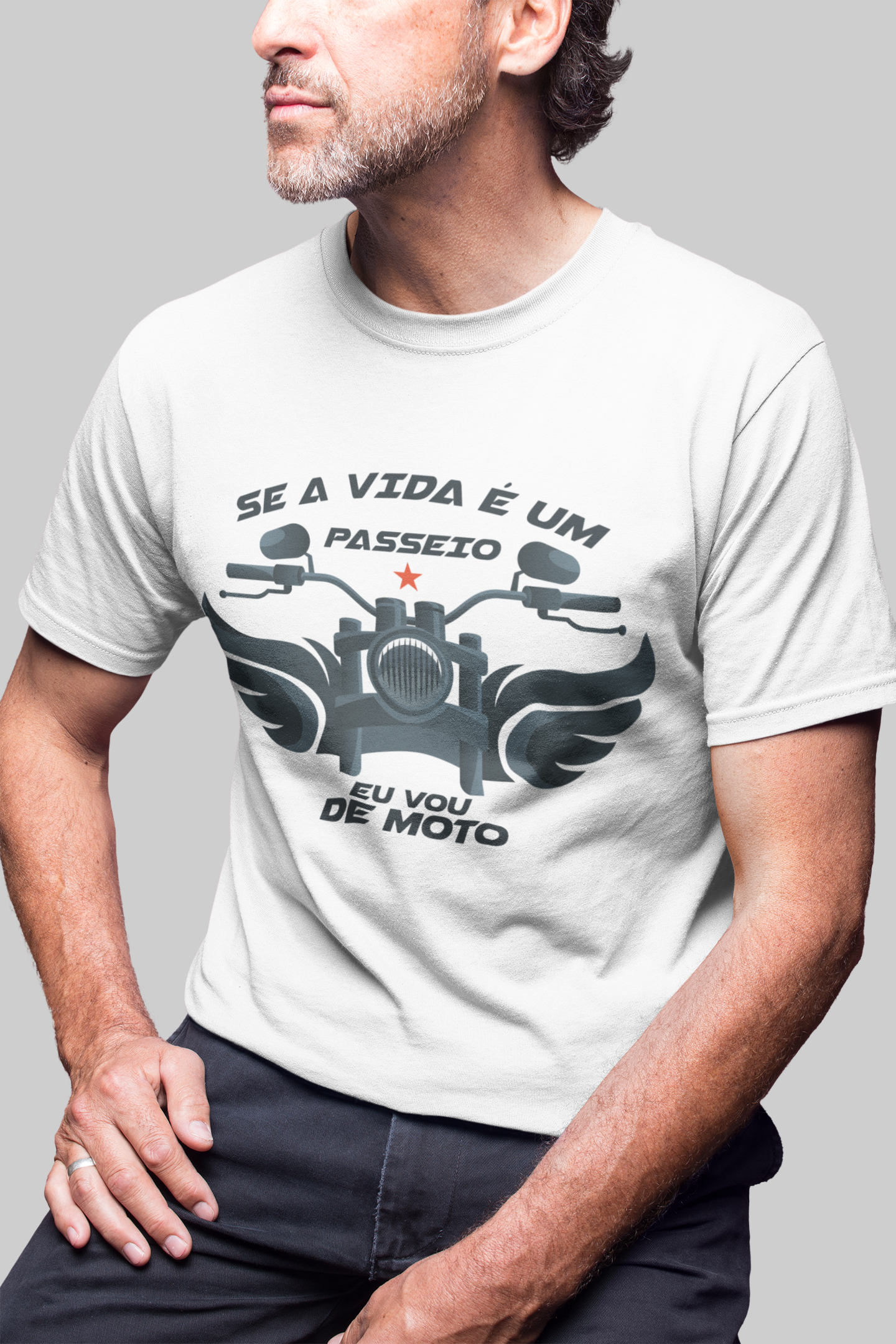 Nome do produto: CAMISETA SE A VIDA É UM PASSEIO