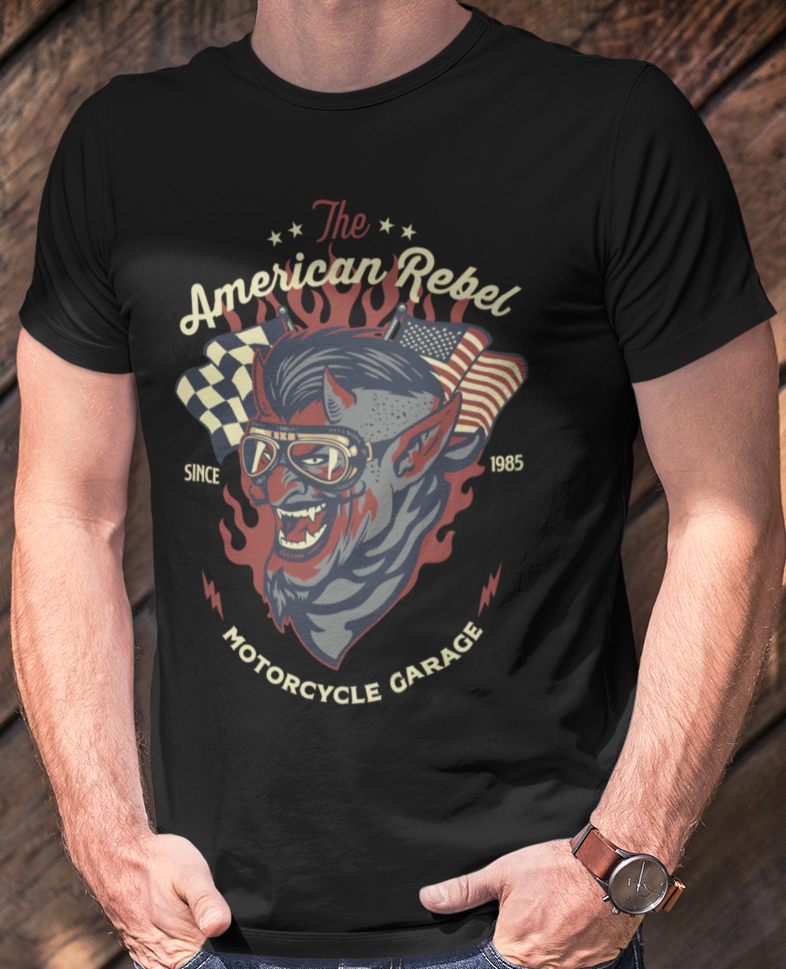Nome do produto: CAMISETA AMERICAN REBEL