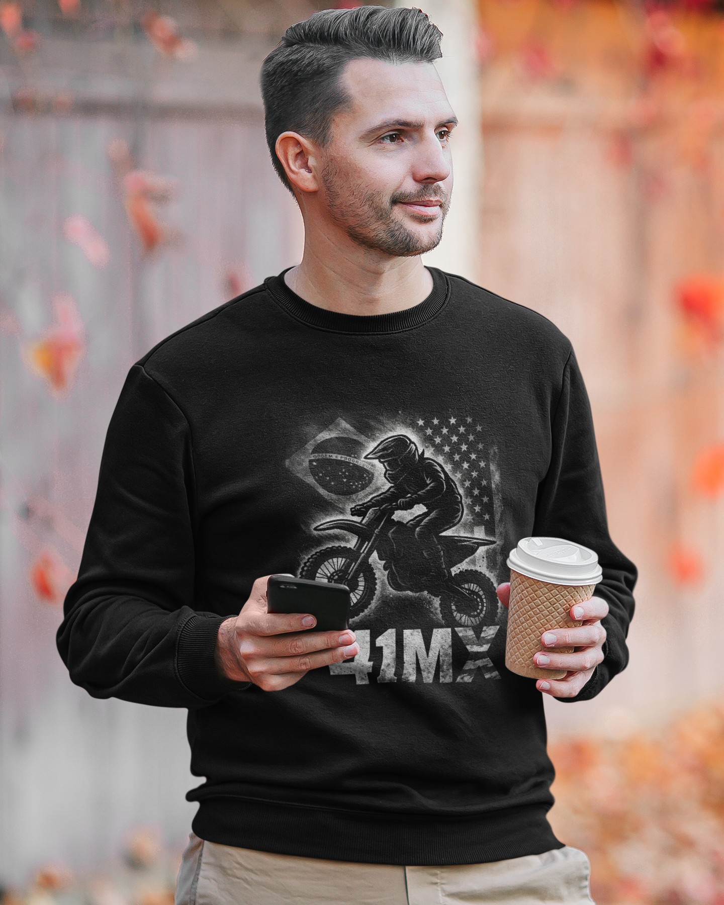 Nome do produto: Moleton Prime Fechado 41MX Flanelado Unissex – Várias Cores, Estilo Motocross, Casual e Esportivo