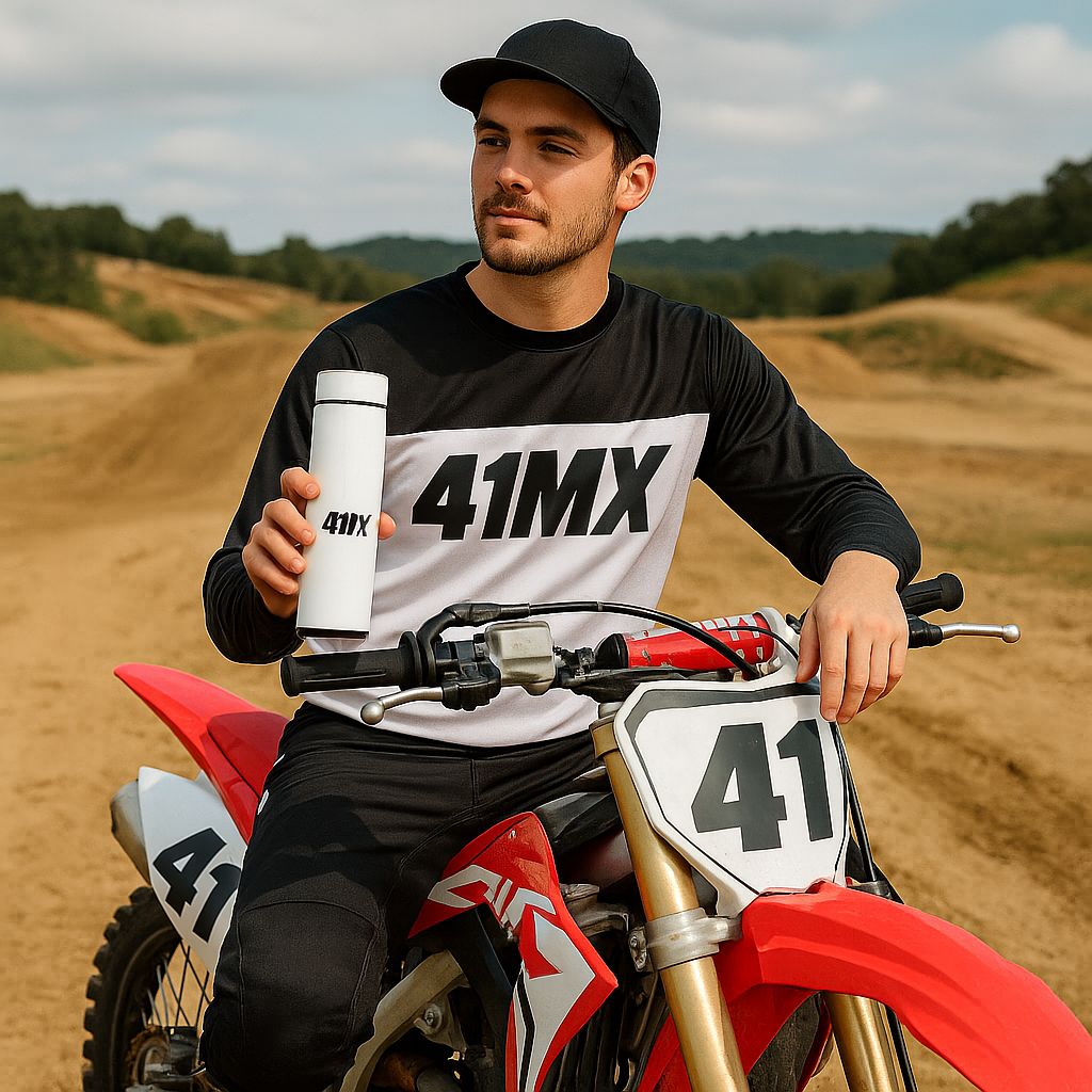 Nome do produto: Garrafa Térmica 41MX 400ml Inox Branca com Filtro – Esporte e Escritório