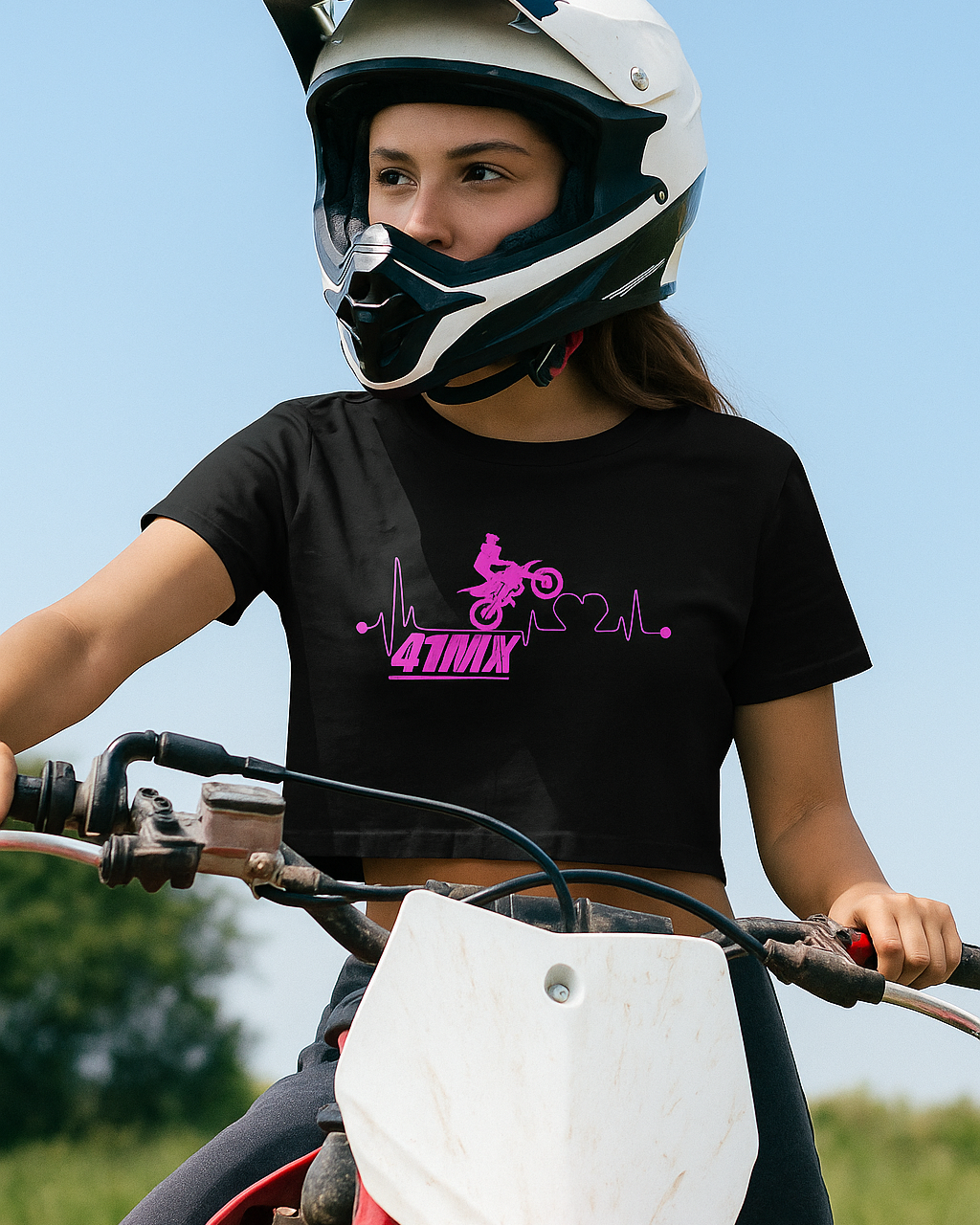 Nome do produto: Camiseta Cropped 41MX Feminina- Estampada Algodão Premium Estilo esportiva e casual 00052