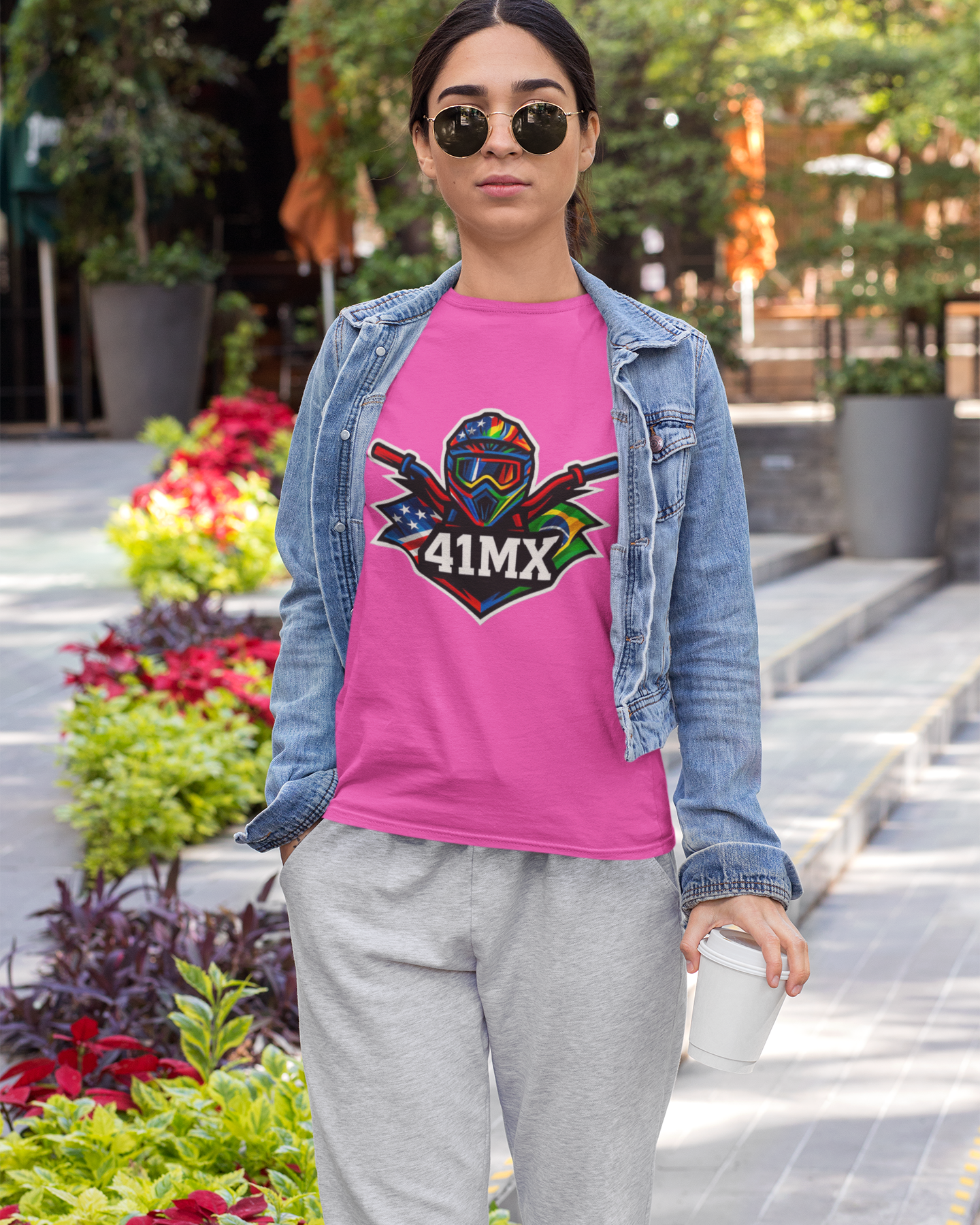Nome do produto: Camiseta Baby Look 41MX - Estampada Algodão Premium Estilo Motocross 00024