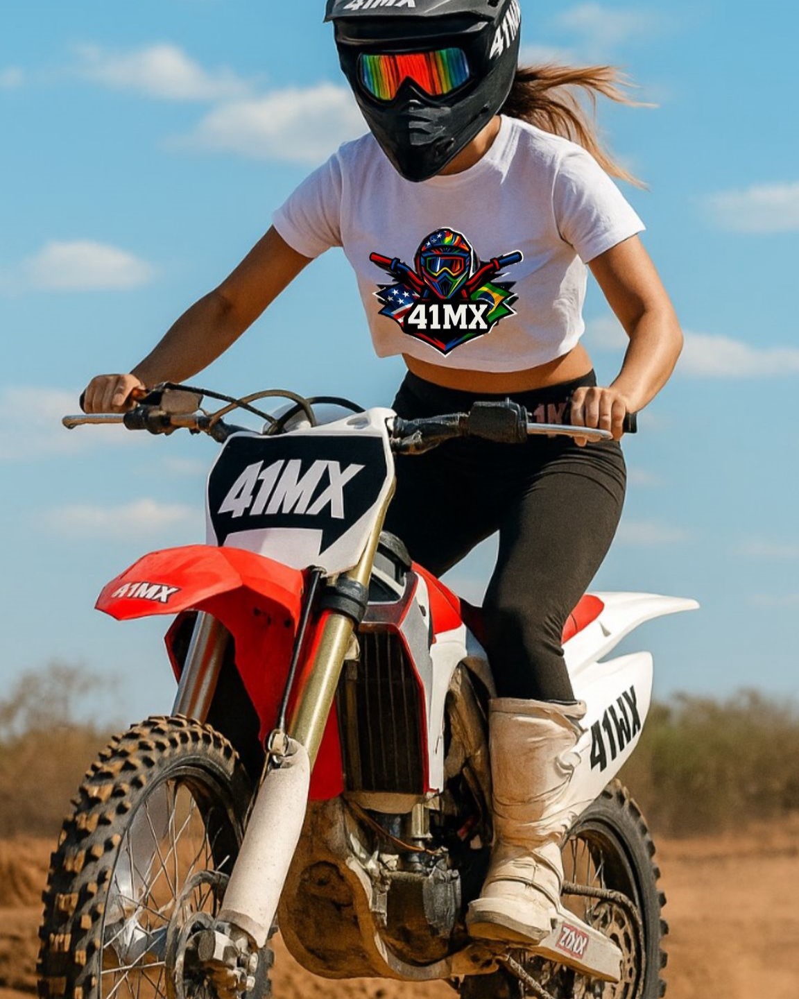 Camiseta Cropped 41MX Feminina- Estampada  Algodão Premium Estilo esportiva e casual 00051