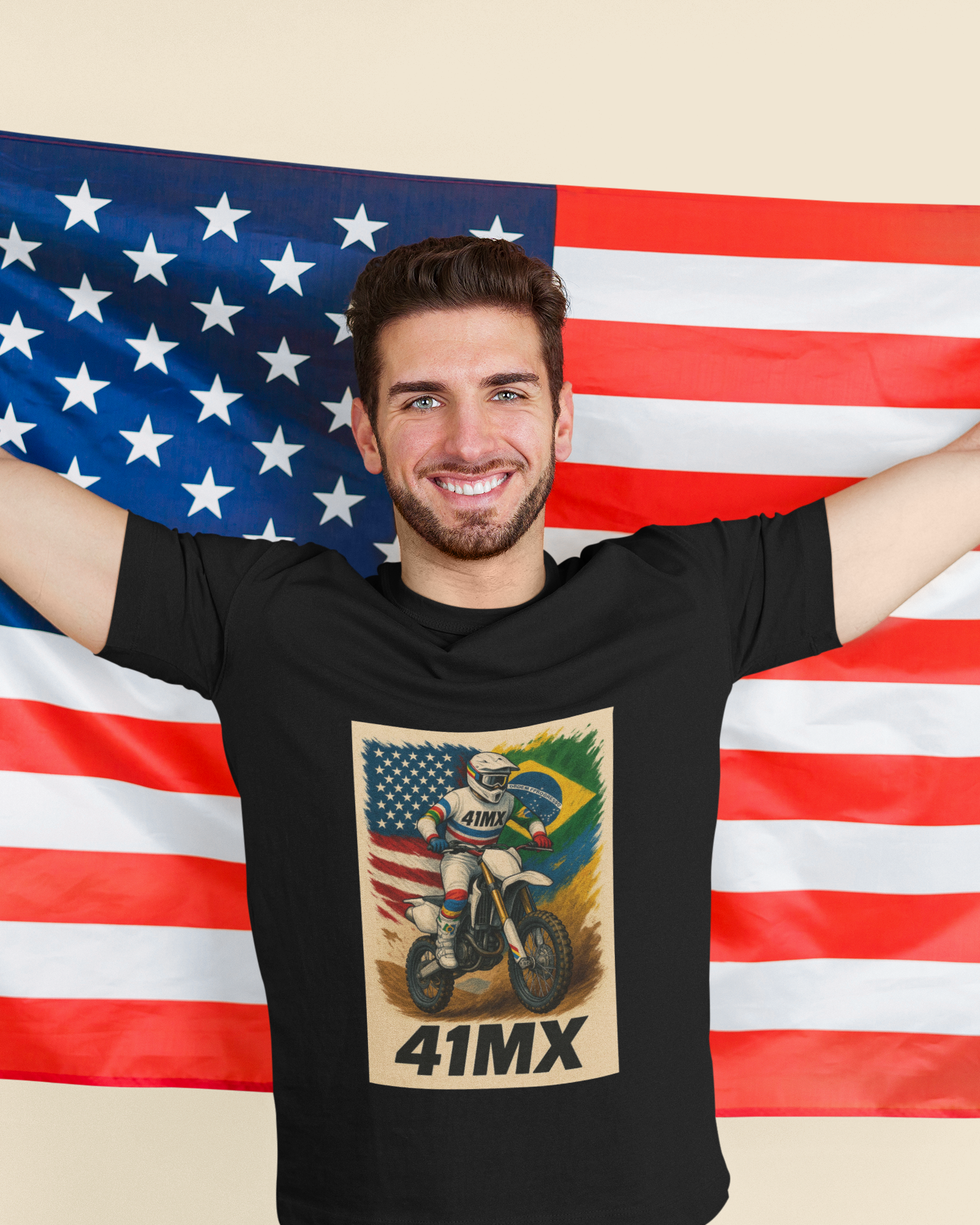 Camiseta Quality 41MX UNISSEX- Estampada Algodão Premium Estilo Motocross 00001