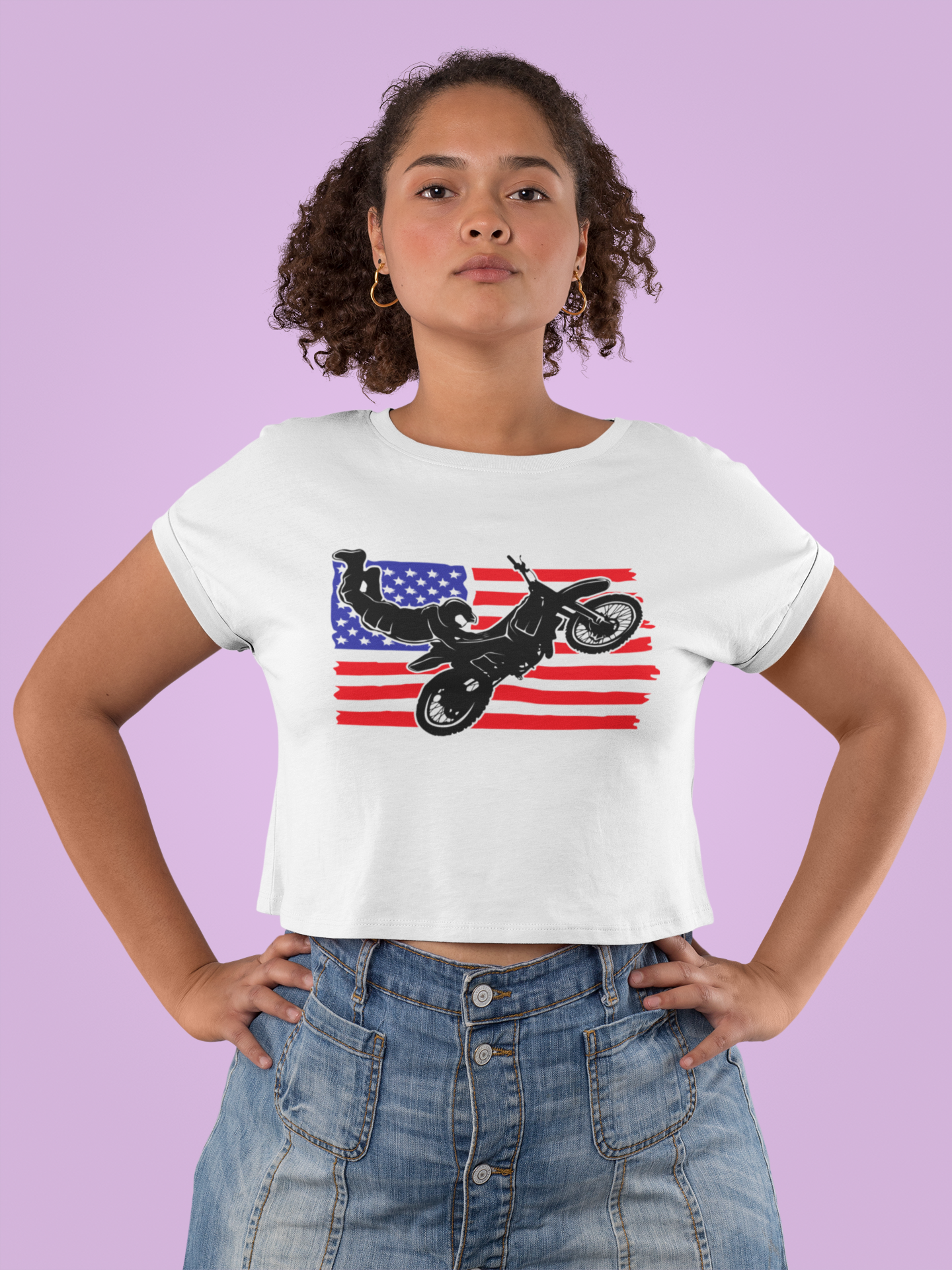 Nome do produto: Camiseta Cropped 41MX Feminina- Estampada  Algodão Premium Estilo esportiva e casual 00050