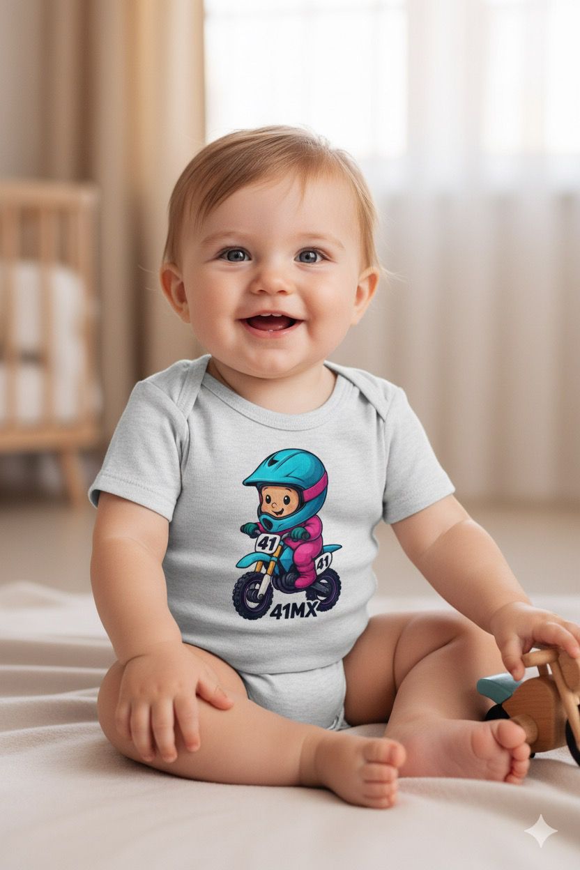 Nome do produto: BODY INFANTIL 41MX 100% Algodão Casual e Esportiva, Várias Cores, UNISSEX