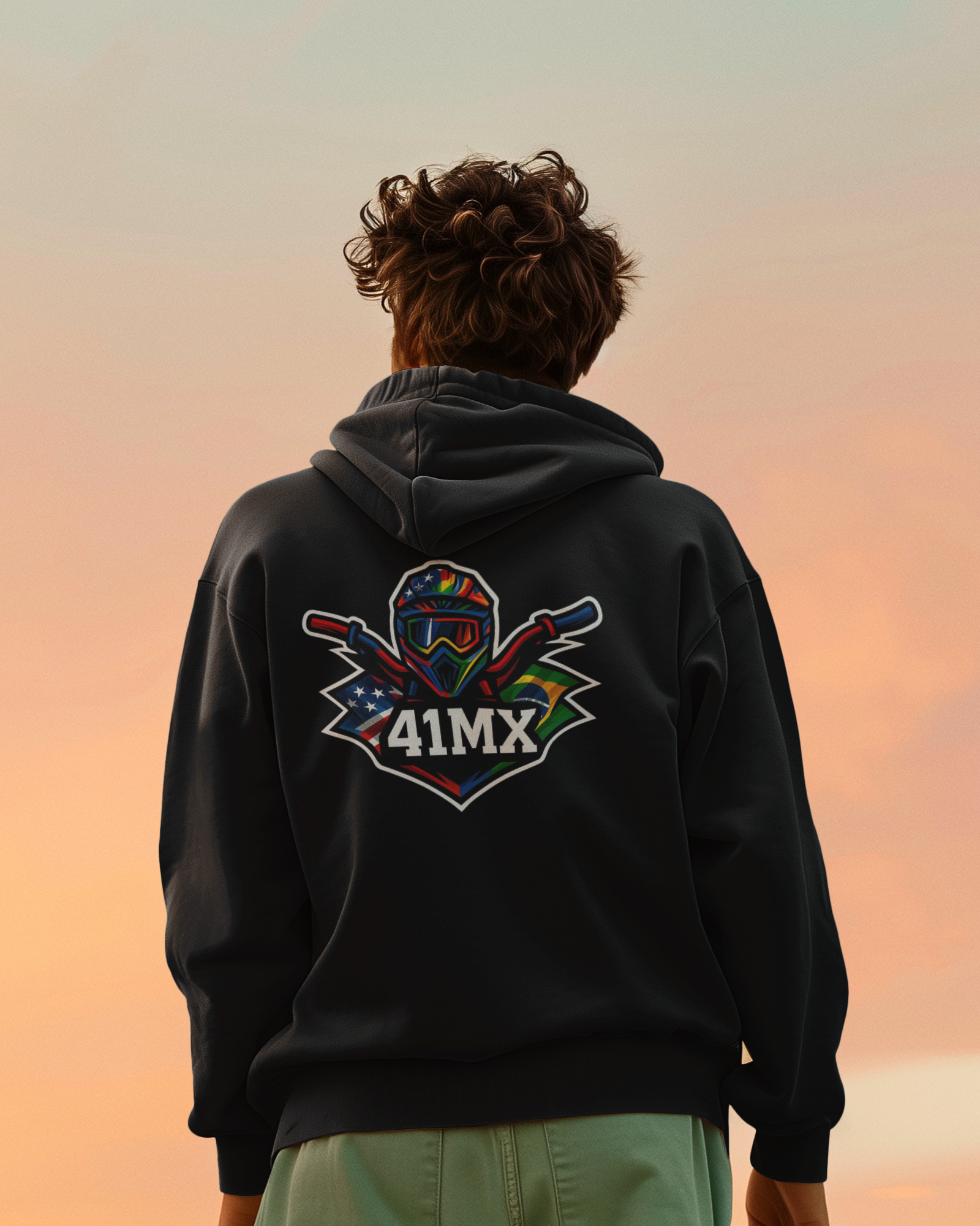 Nome do produto: Moleton com Ziper 41MX Flanelado Unissex  – Várias Cores, Estilo Motocross, Casual