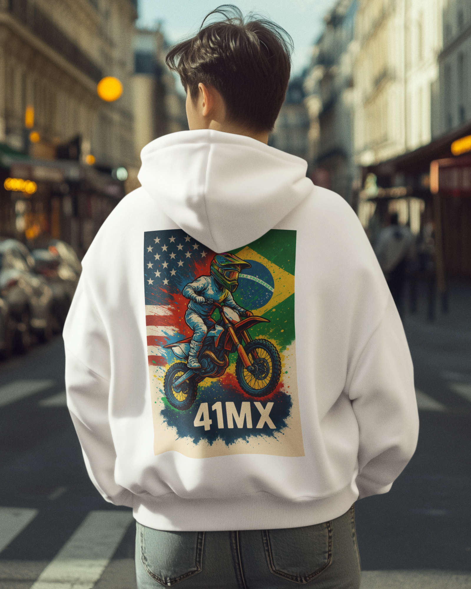 Nome do produto: Moleton com Ziper 41MX Flanelado Unissex – Várias Cores, Estilo Motocross, Casual