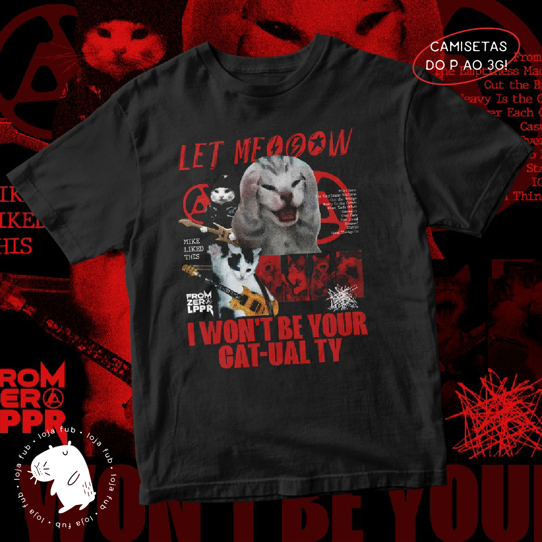 Camiseta Let Meow Vermelho