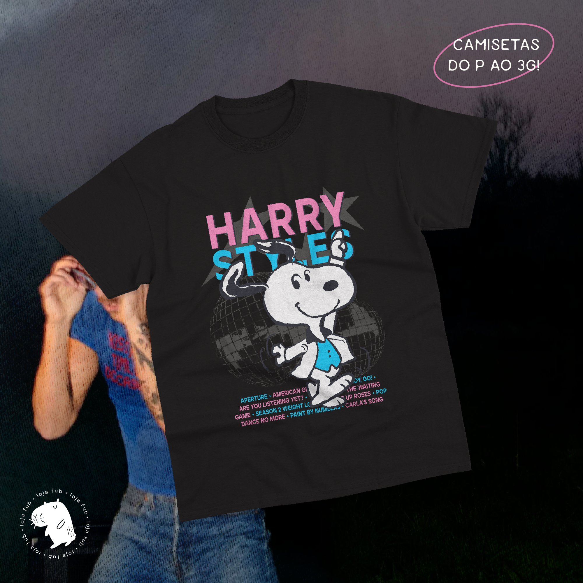 Camiseta Snoopy Styles