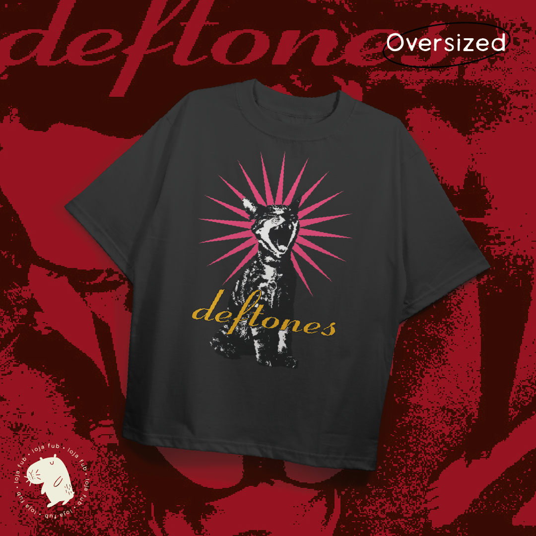 Camiseta Oversidef Gato do Deftones