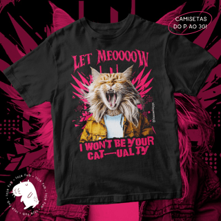 Camiseta Let Meow Rosa