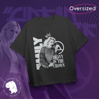 Camiseta Oversized Heavy Is the Crown
