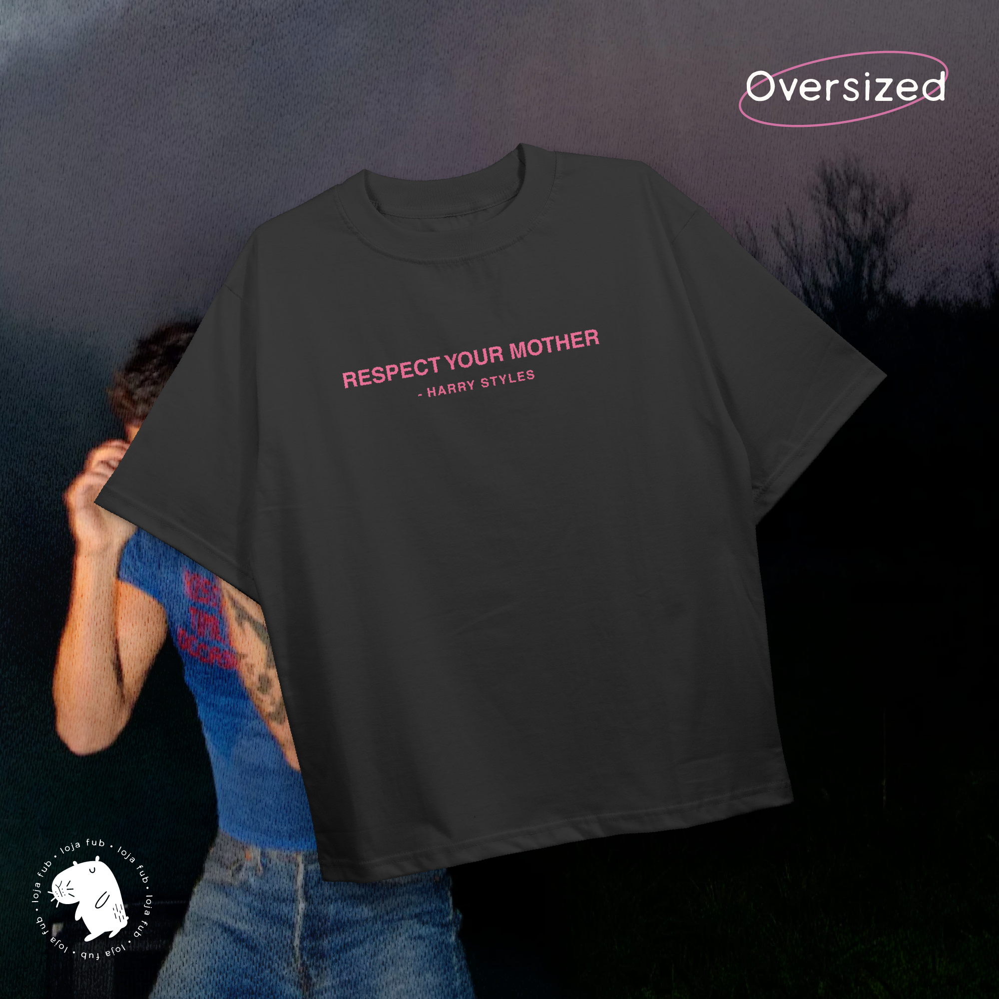 Camiseta Oversized Respect Your Mother