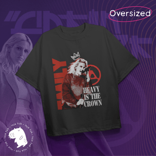 Camiseta Oversized Heavy Is the Crown