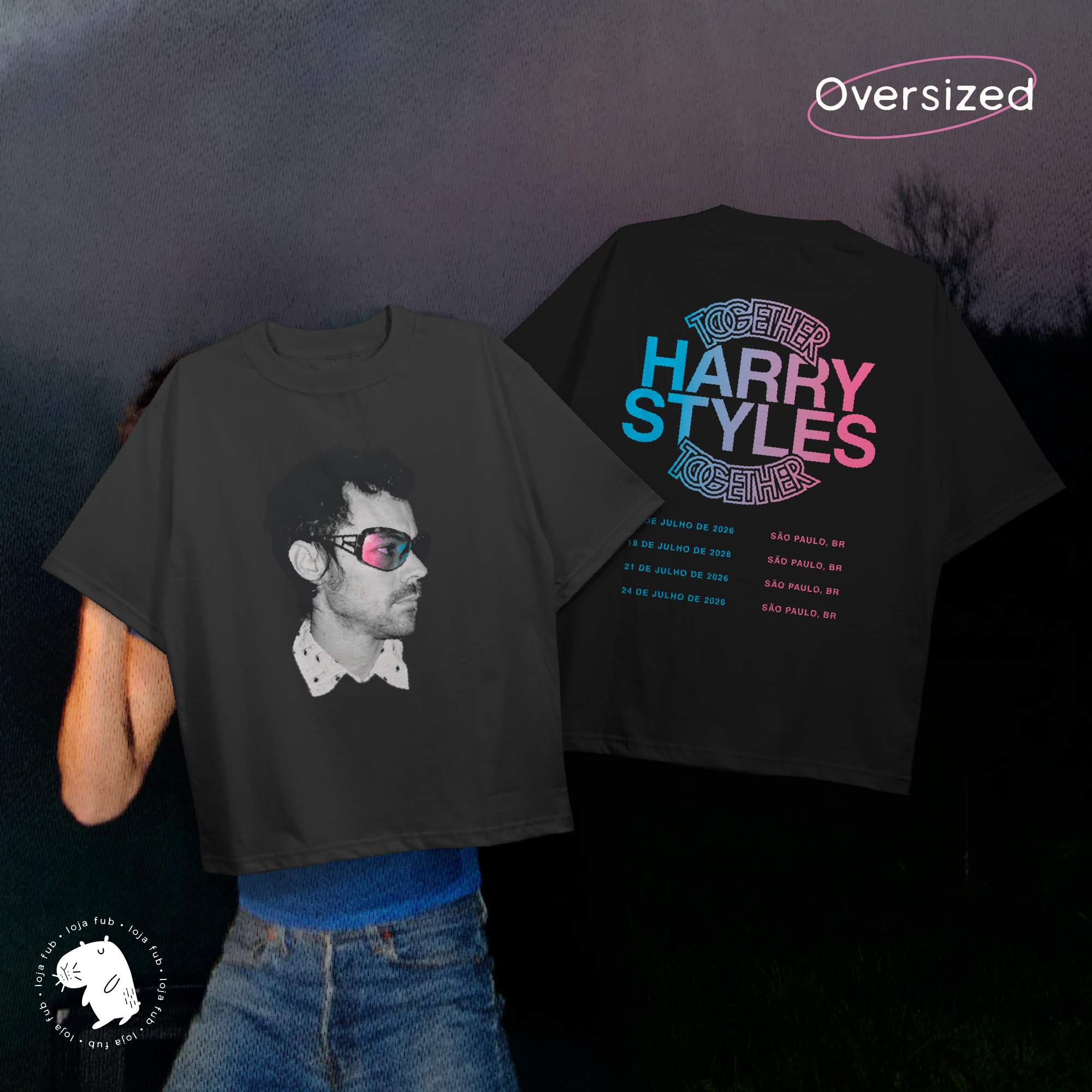 Camiseta Oversized Together Together