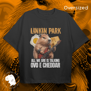 Camiseta Oversized Capivara Ovo e Cheddar