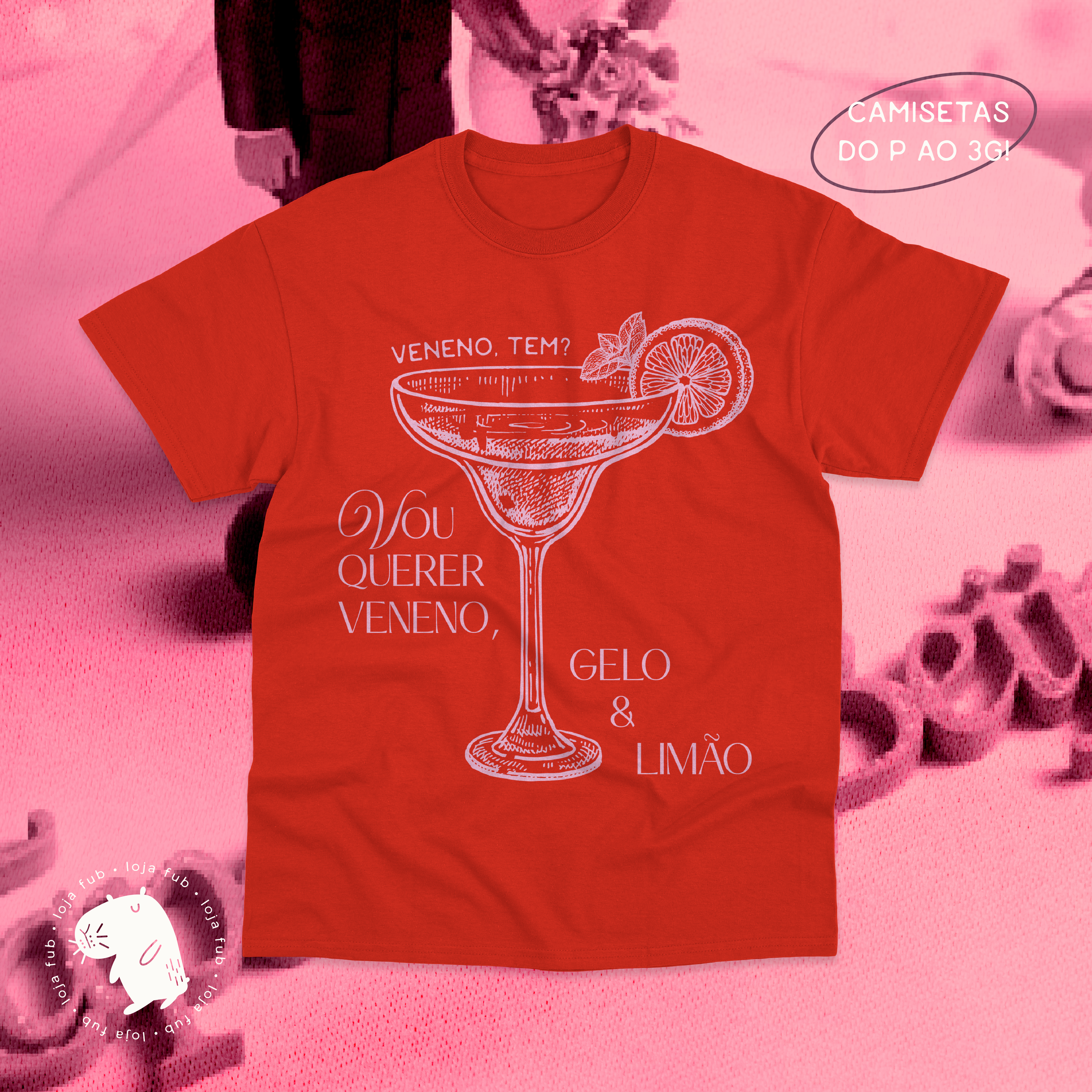 Camiseta Veneno, Gelo e Limão