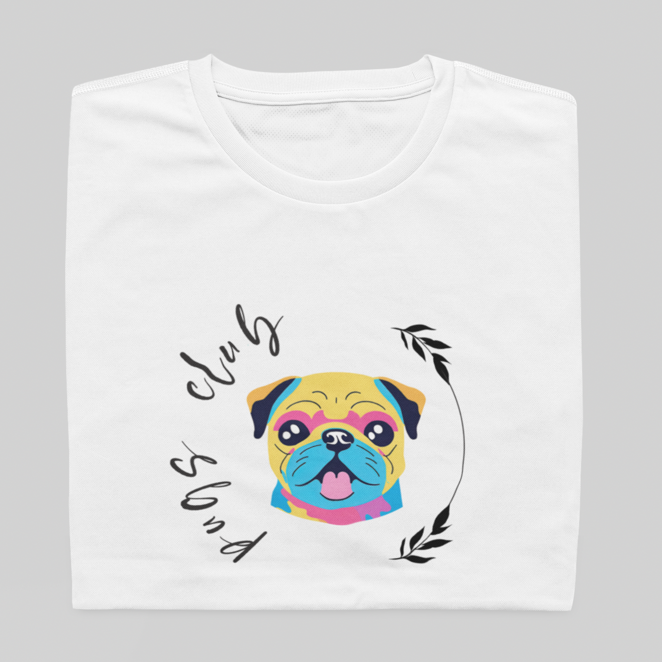 Nome do produto: T- shirt Quality - Pugs CLUB - BRANCO