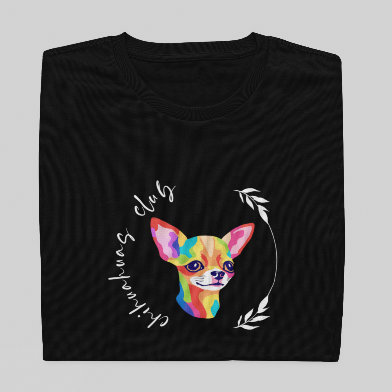 Nome do produto: T- shirt Quality - Chihuahua CLUB / PELO CURTO - COLORIDO