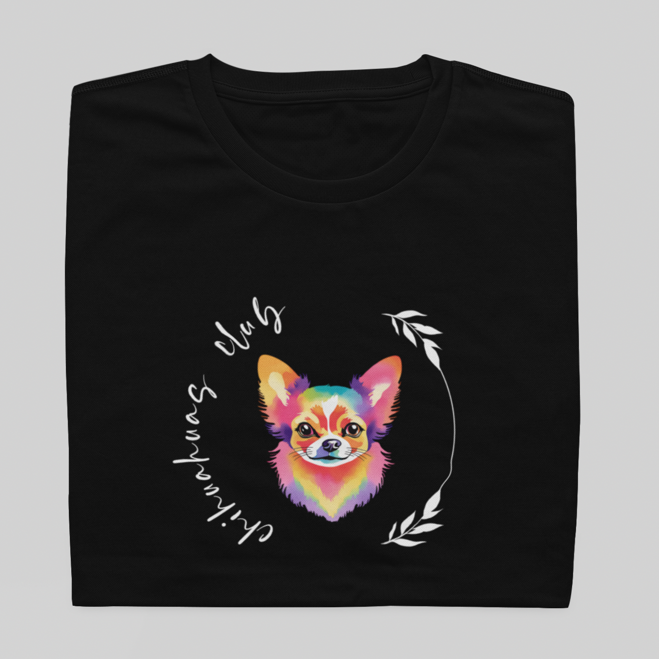 Nome do produto: T- shirt Quality - Chihuahua CLUB / PELO LONGO - COLORIDO