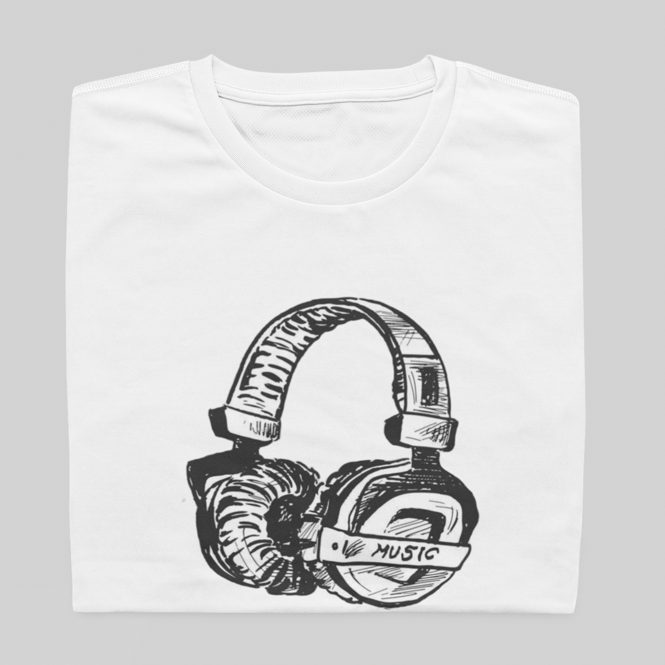 Nome do produto: T- shirt Quality - Music - BRANCO