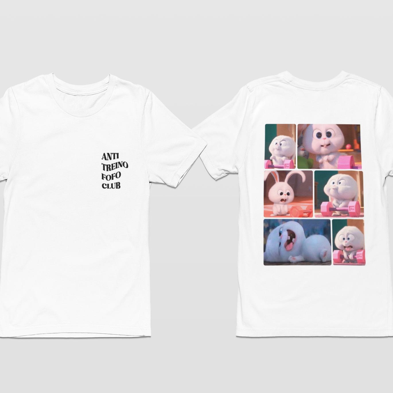 Nome do produto: Oversized - OFF WHITE/BRANCO - Anti treino fofo club