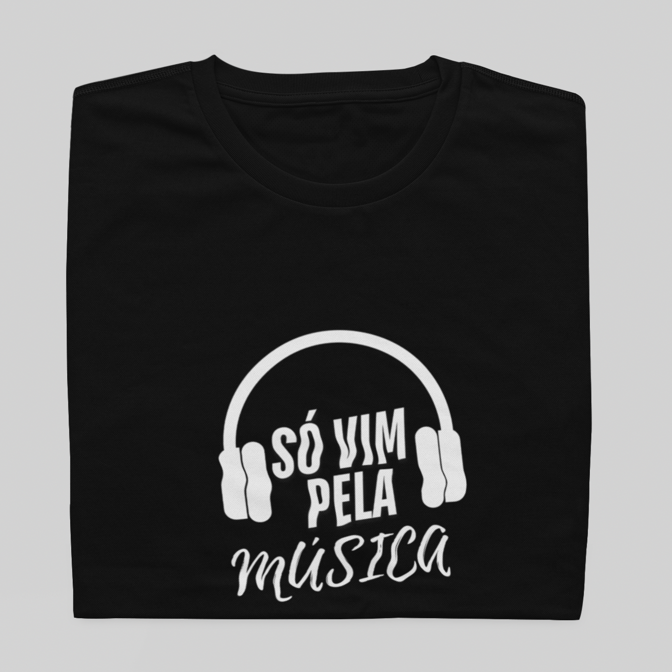 Nome do produto: T- shirt Quality - Só vim pela Música - COLORIDO