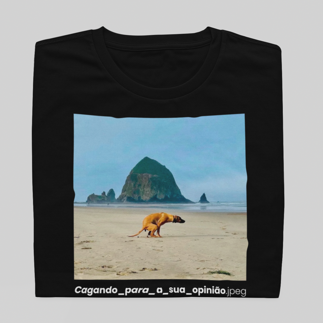 Nome do produto: T- shirt Quality - Cagando sua opinião - COLORIDO