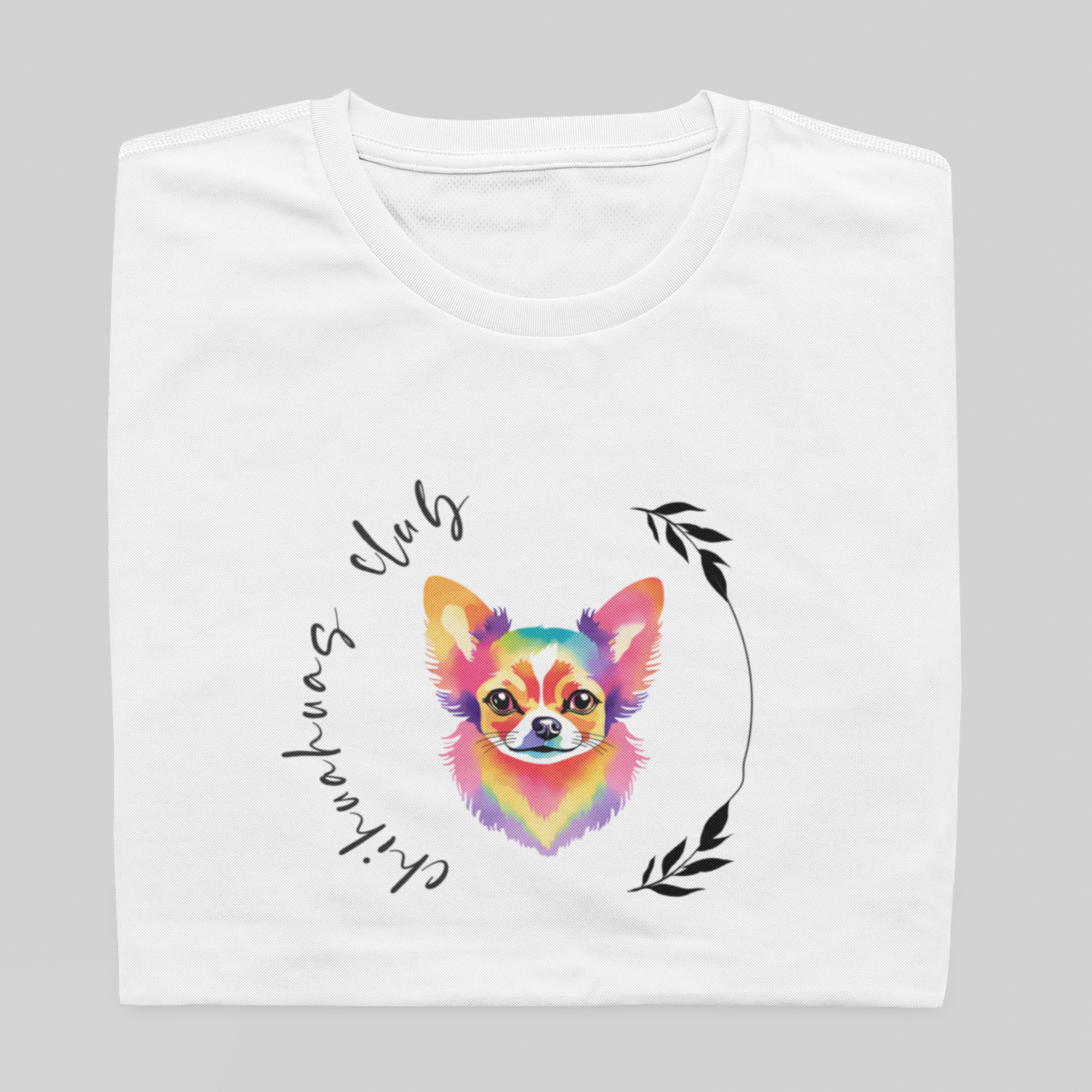 Nome do produto: T- shirt Quality - Chihuahua CLUB / PELO LONGO - BRANCO
