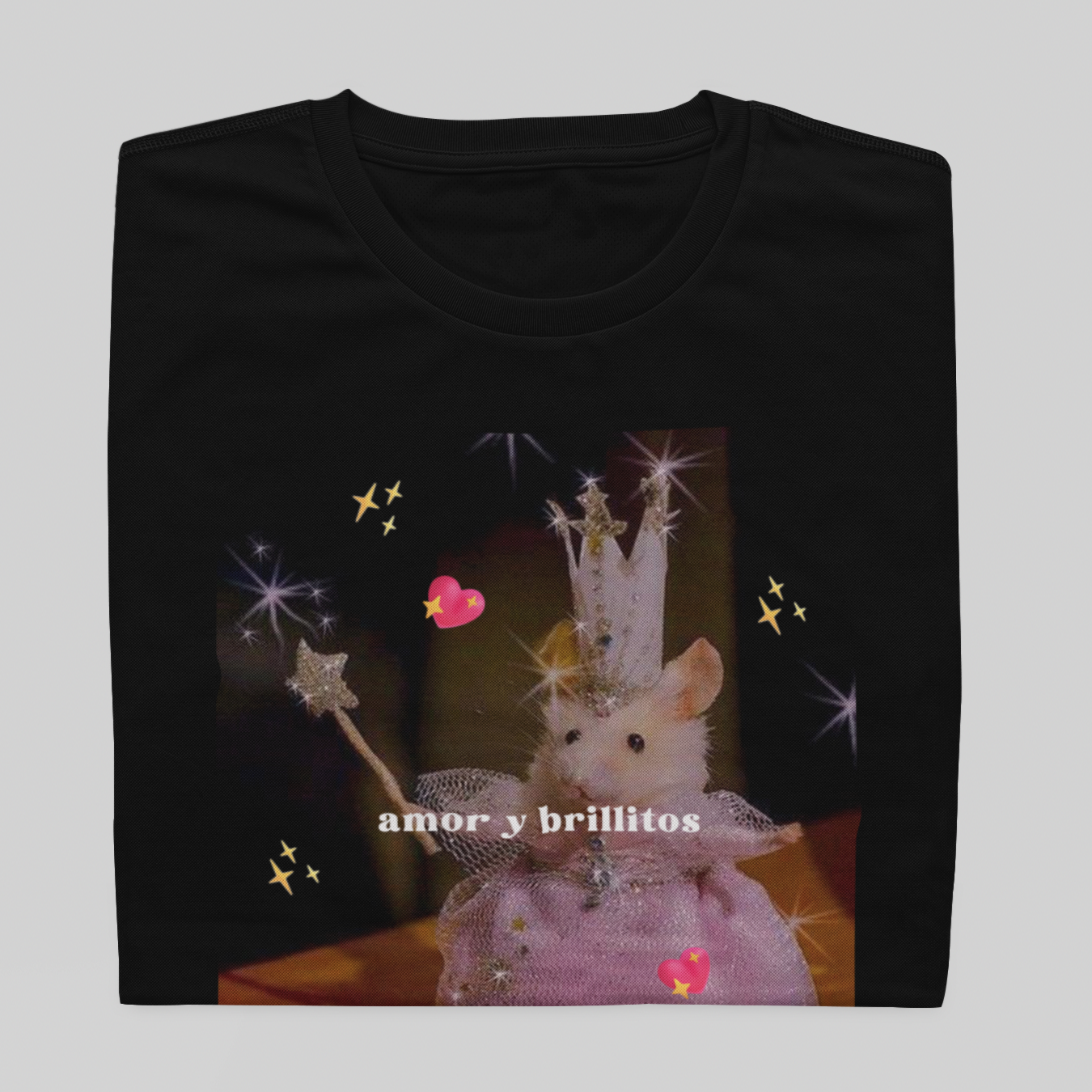 Nome do produto: T- shirt Quality - Amor y Brillitos - COLORIDO