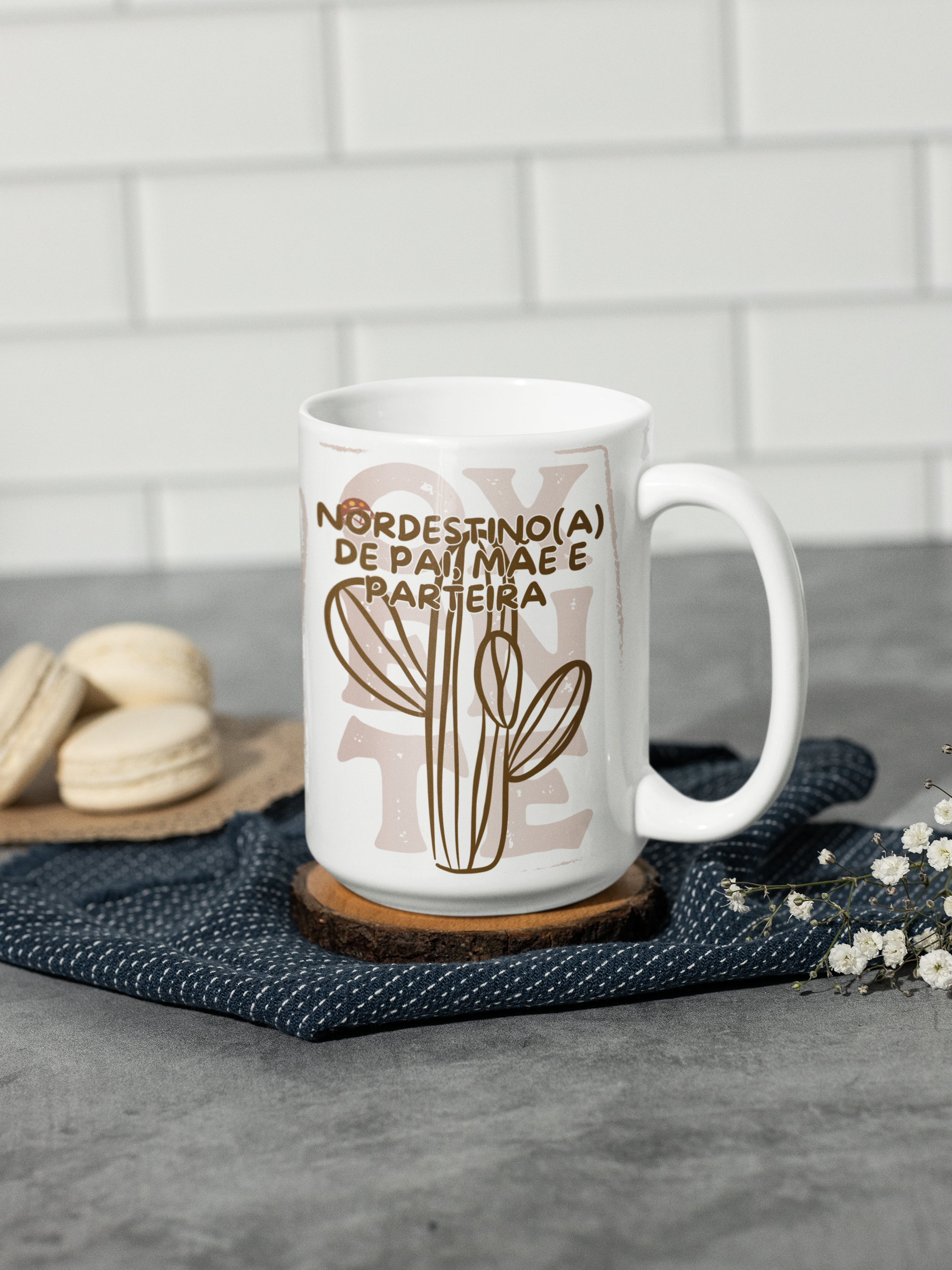 Nome do produto: CANECA-NORDESTINÊS-NORDESTINO(A) DE PAI, MÃE E PARTEIRA